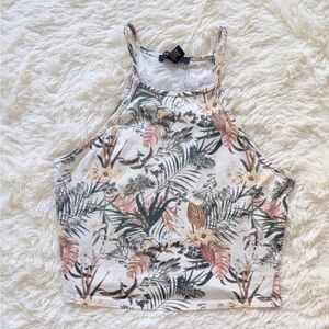 Forever 21 Tropical Print Crop Top